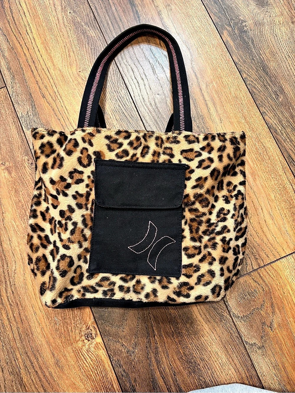 vintage Hurley Leopard Print Reversible Tote in Pink & Black🖤